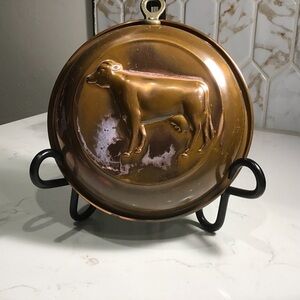 Vintage Copper Cow Mold | Jelly Cheese Mould | Farmhouse Kitchen Decor